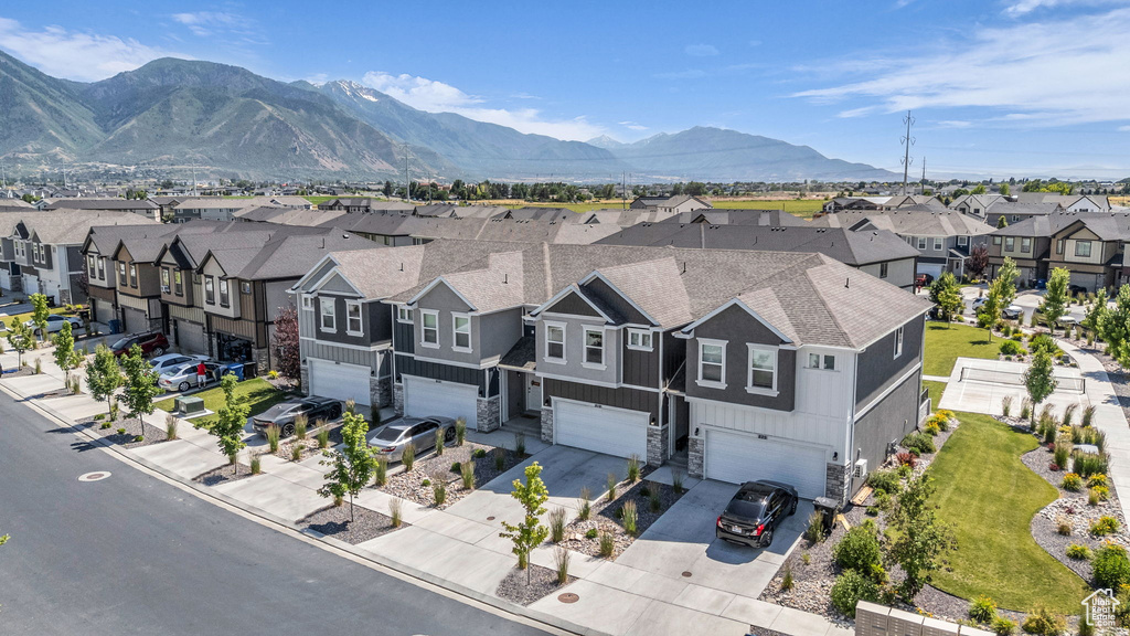 Mountain view featuring nearby suburban area