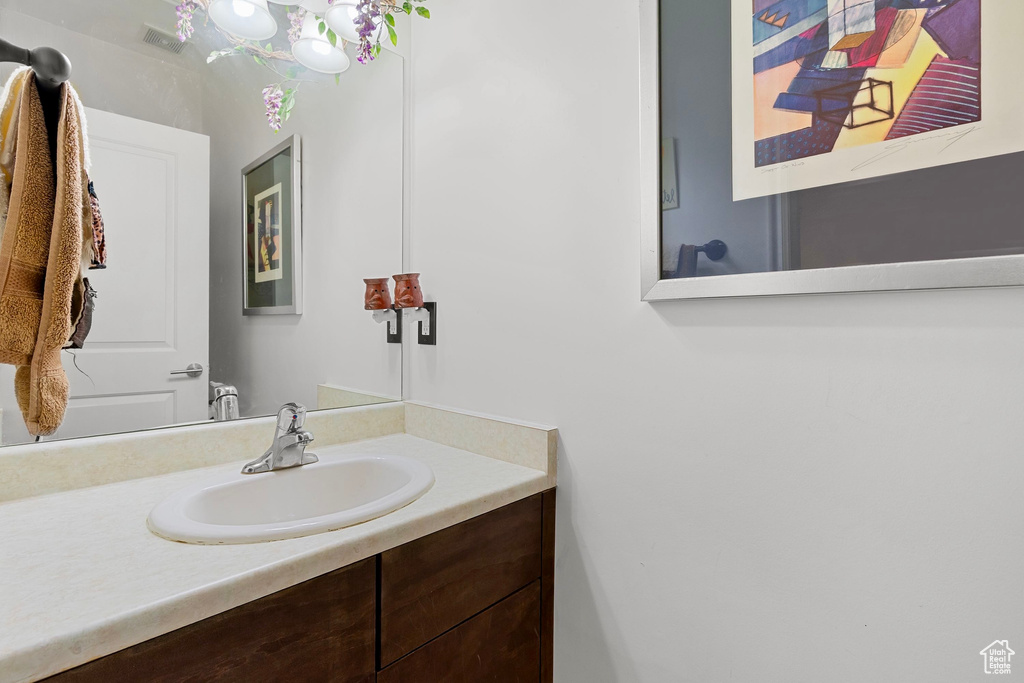 Bathroom featuring vanity