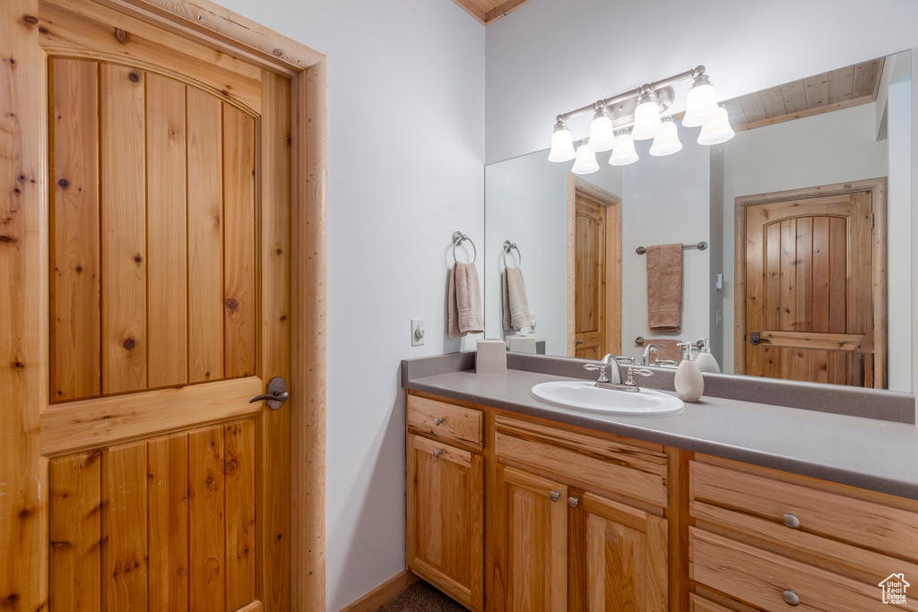 Bathroom featuring vanity