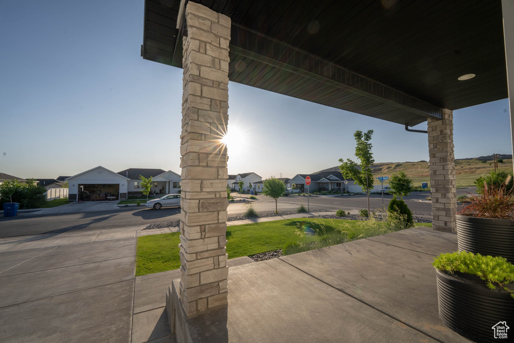 View of patio / terrace with a residential view