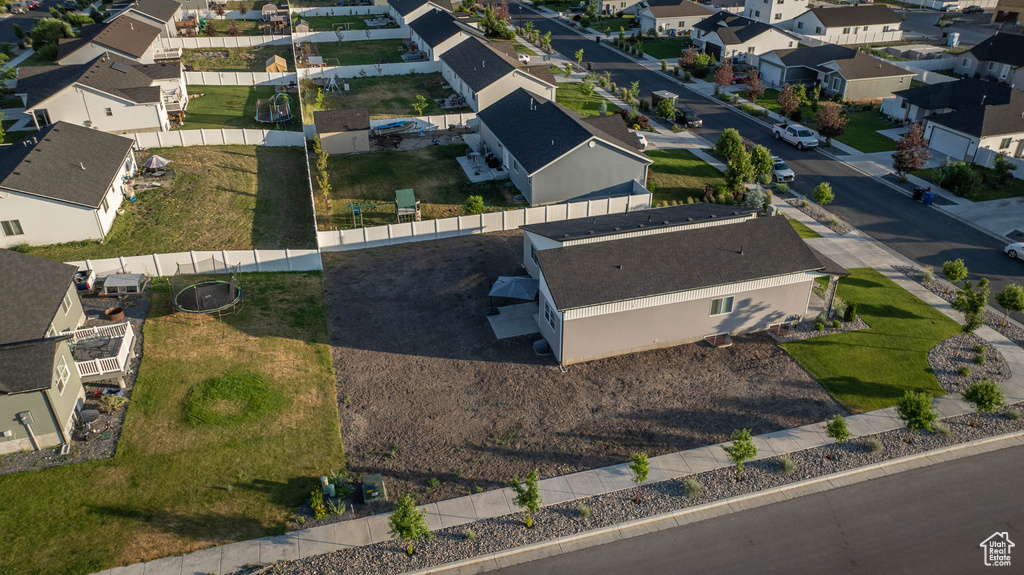 Aerial view of residential area