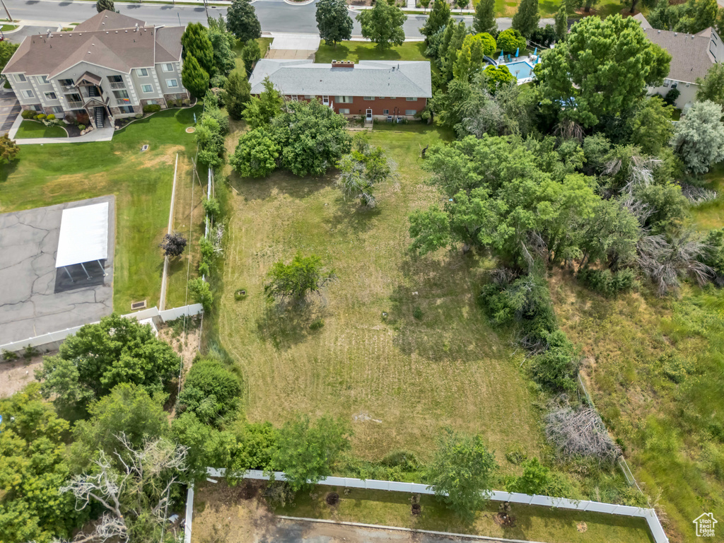 Aerial perspective of suburban area