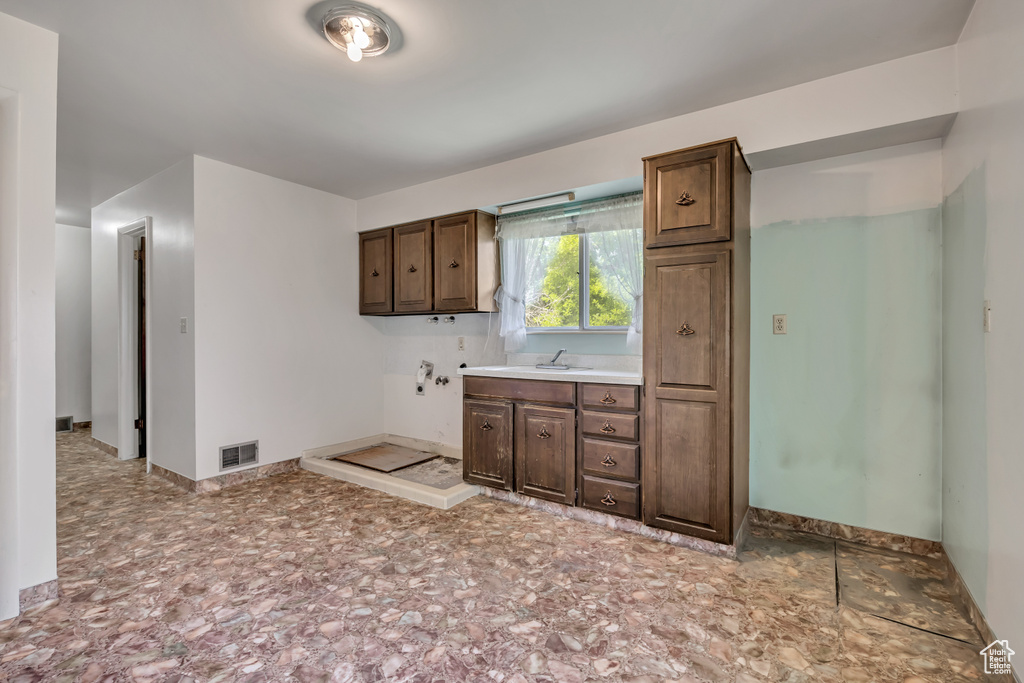 Kitchen with baseboards