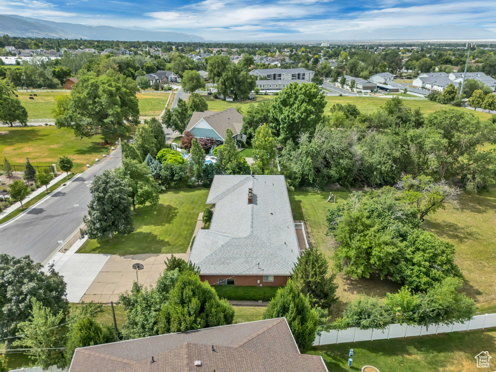 Aerial view of residential area