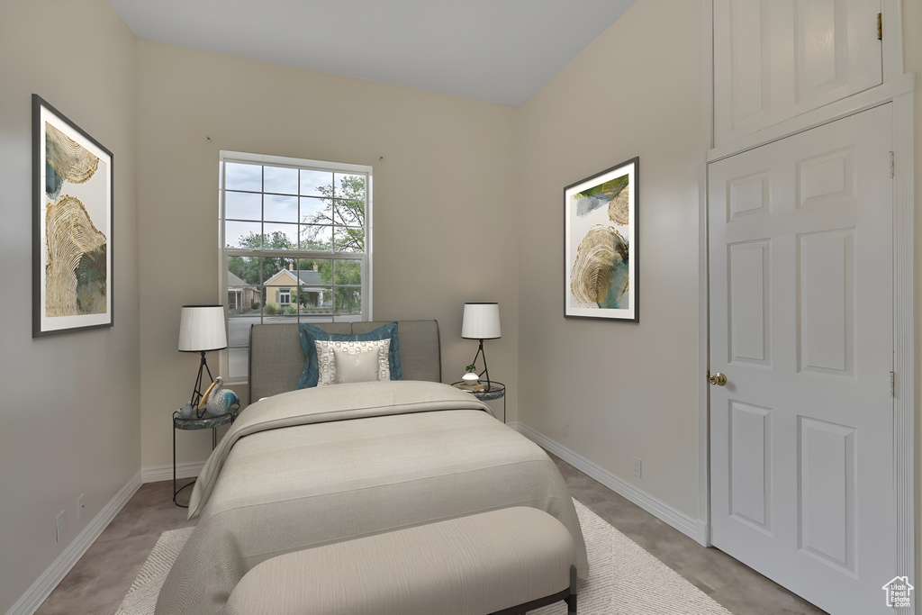 Bedroom with baseboards