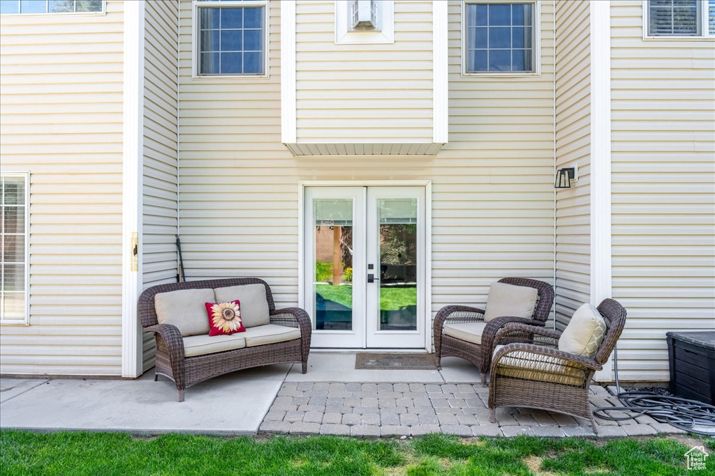 View of patio / terrace featuring french doors