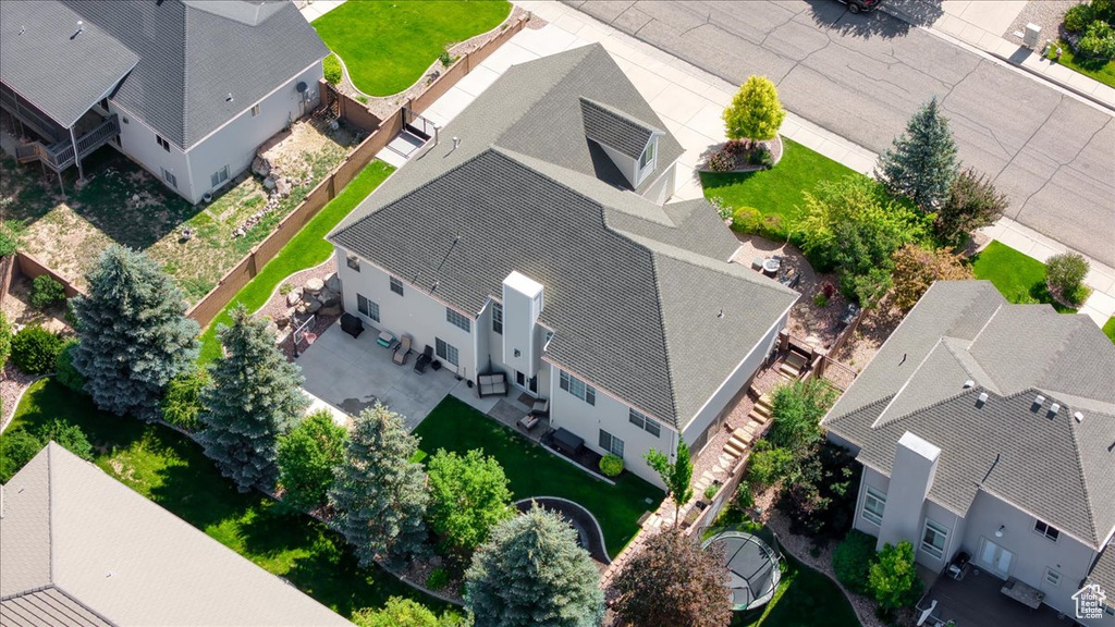 Aerial view of residential area