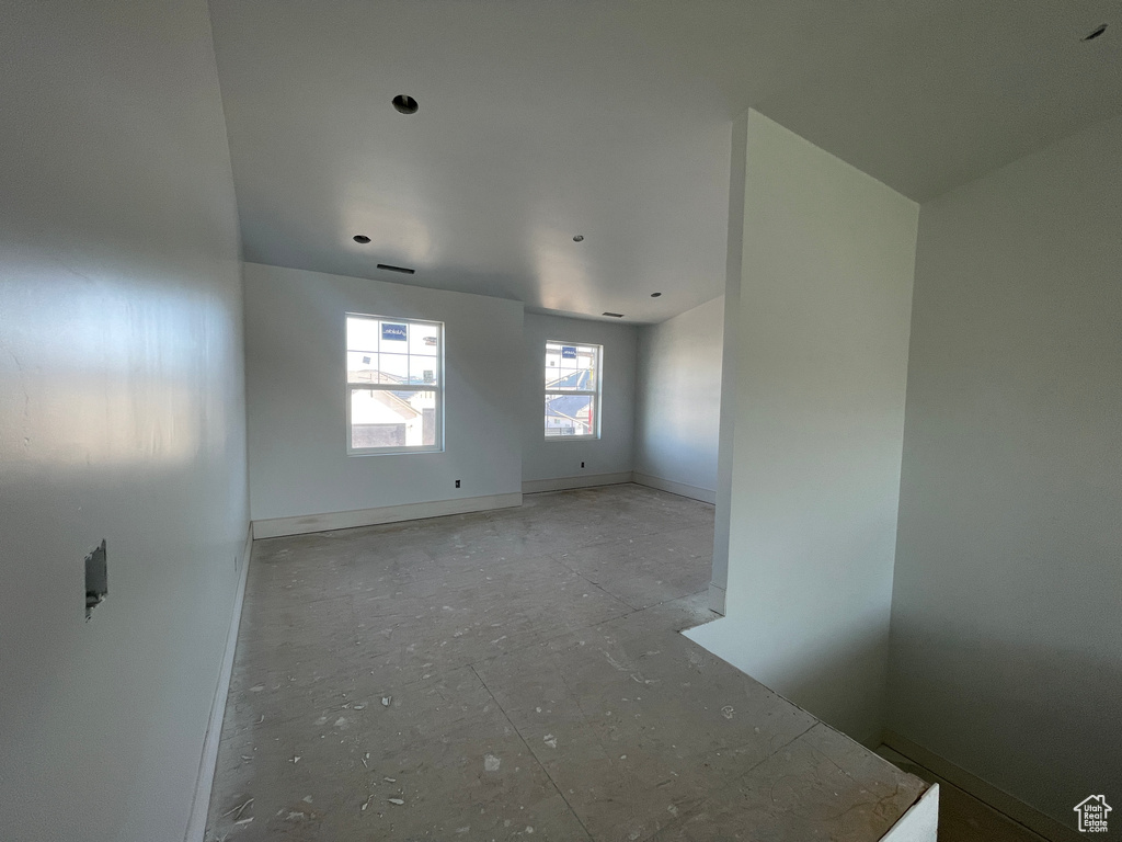 Empty room with baseboards