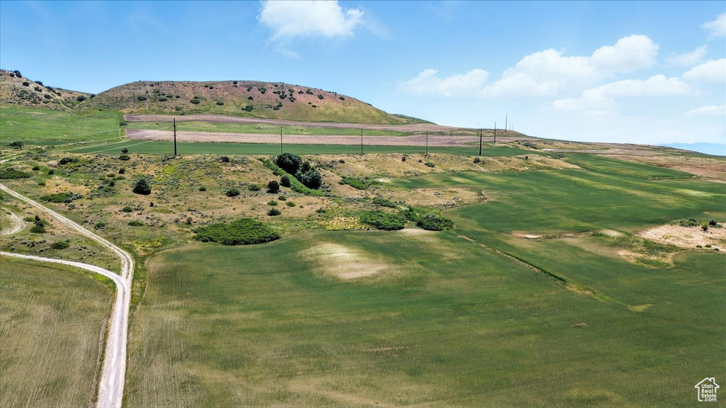 Mountain view with rural landscape