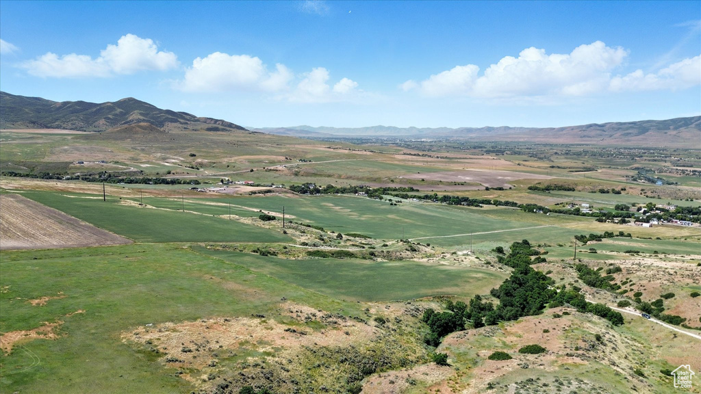 Mountain view with rural landscape