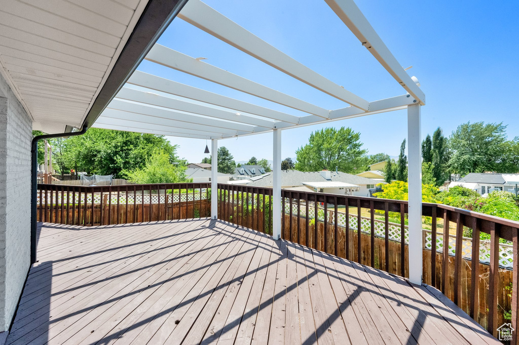 Deck with a pergola