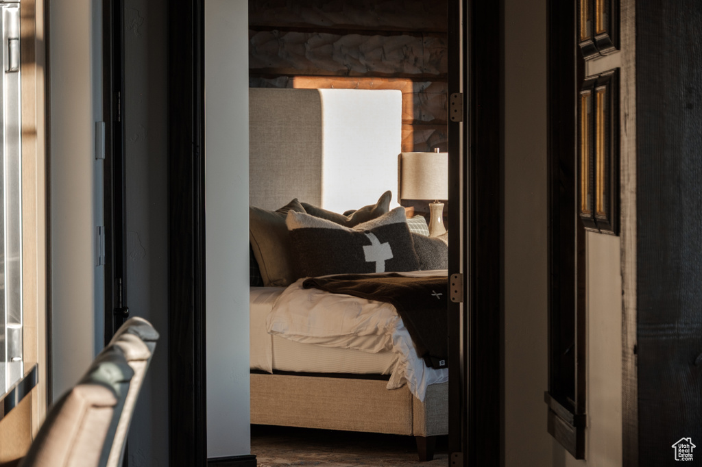 Bedroom featuring wood finished floors