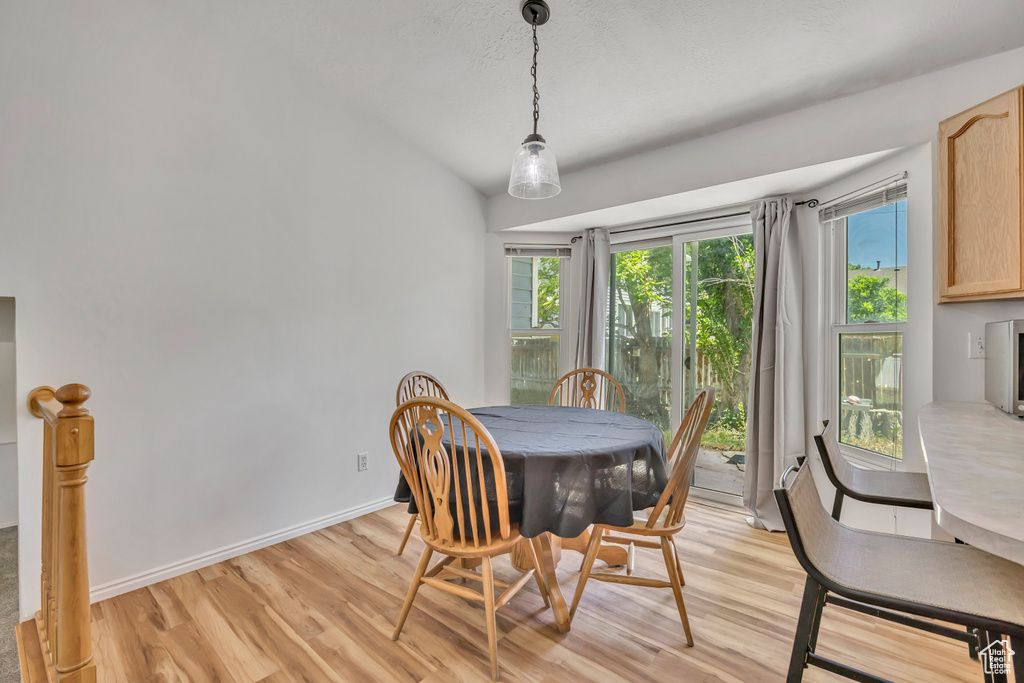 Dining room featuring light wood-style flooring