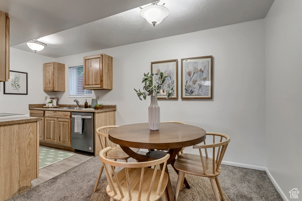 Dining area with baseboards