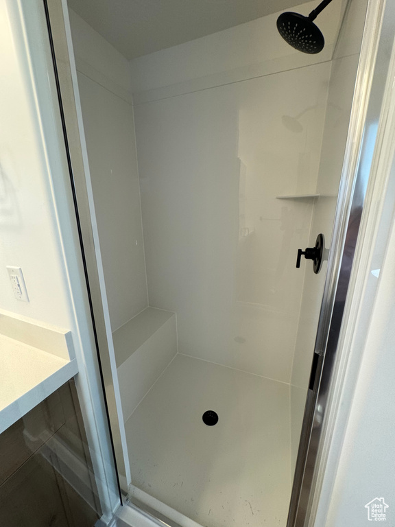 Bathroom with a shower stall
