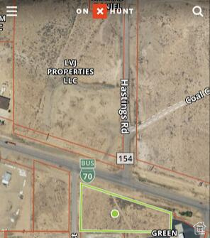 Aerial view of property's location featuring property parcel outlined