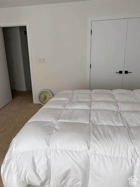 Bedroom featuring carpet flooring
