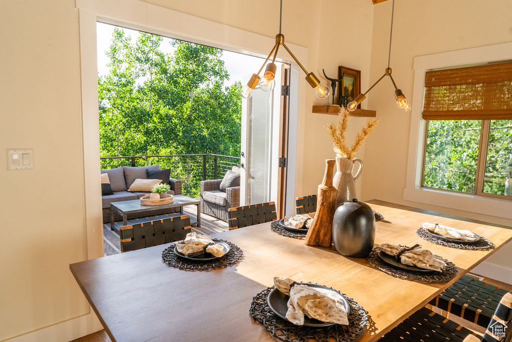 View of dining room