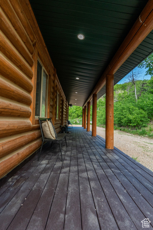 View of wooden terrace