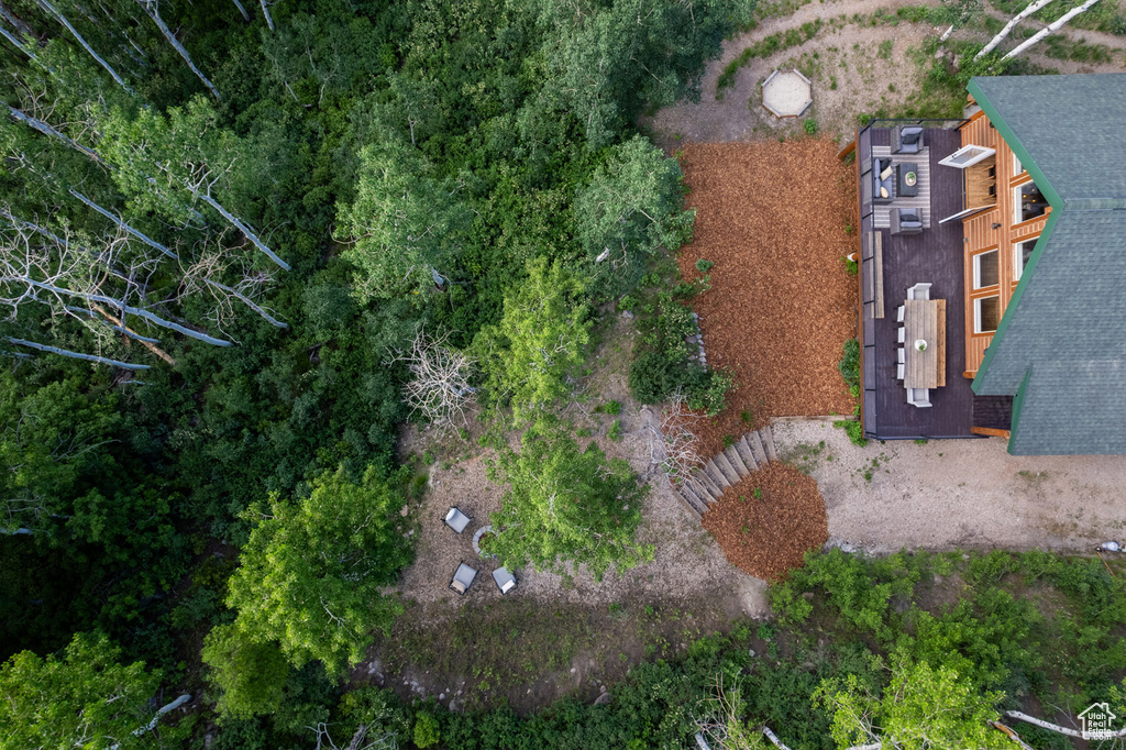 View from above of property