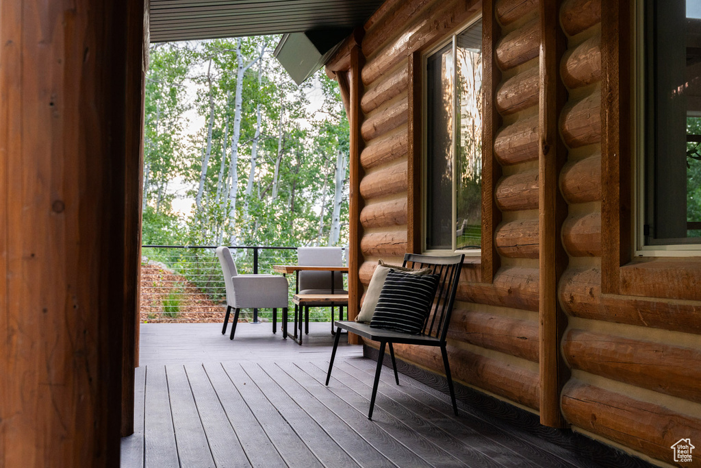 View of wooden terrace