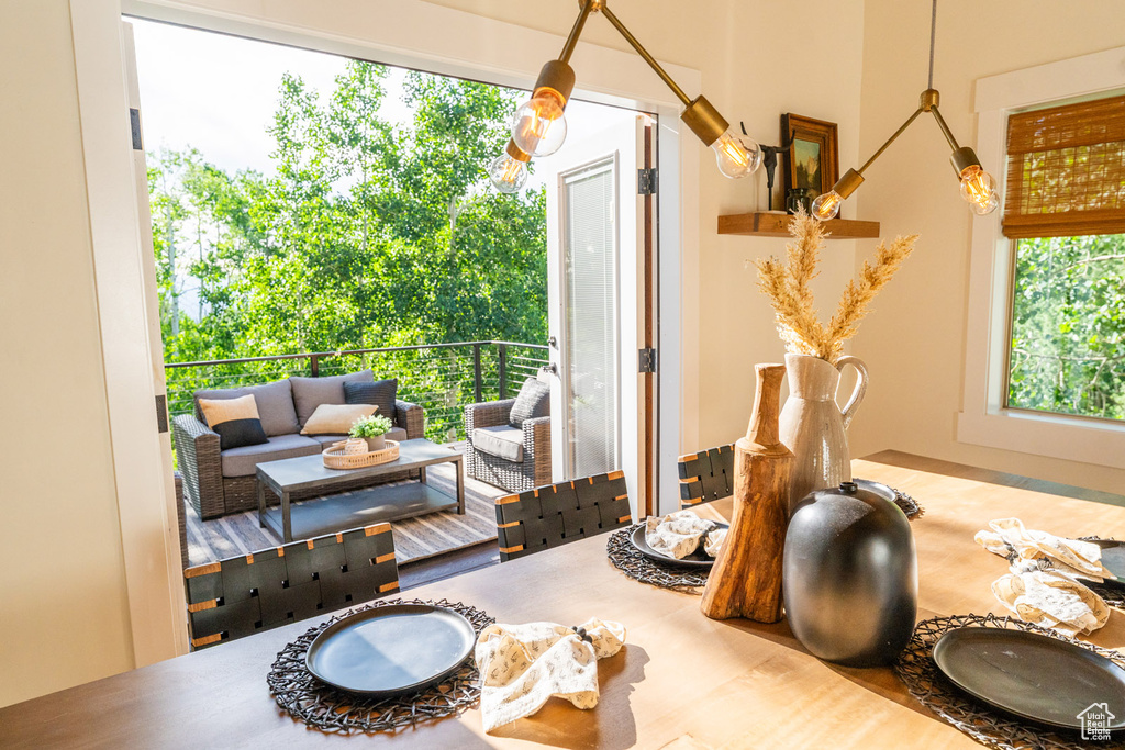 View of dining room