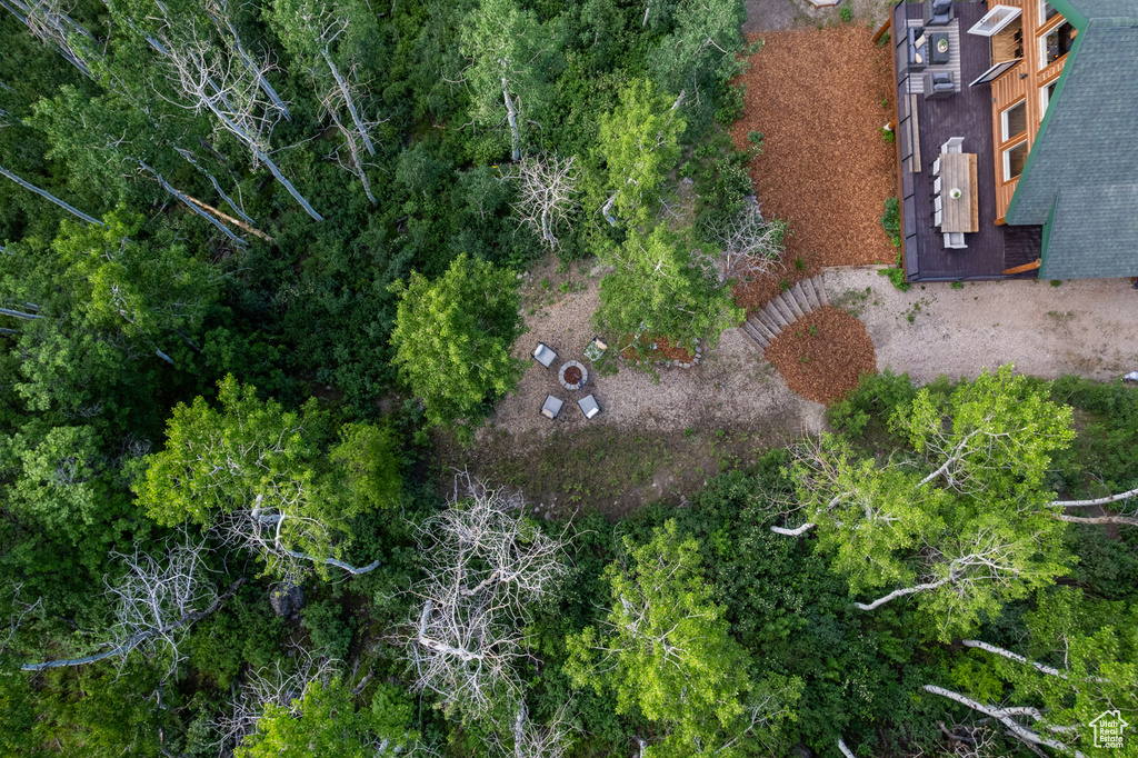 View from above of property