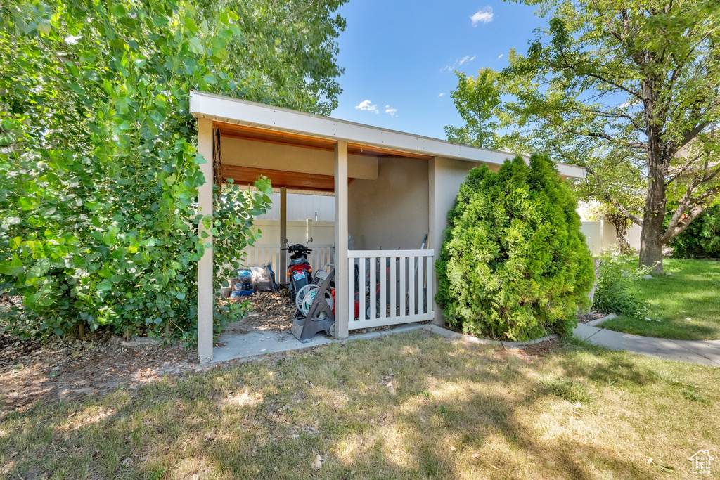 View of outbuilding