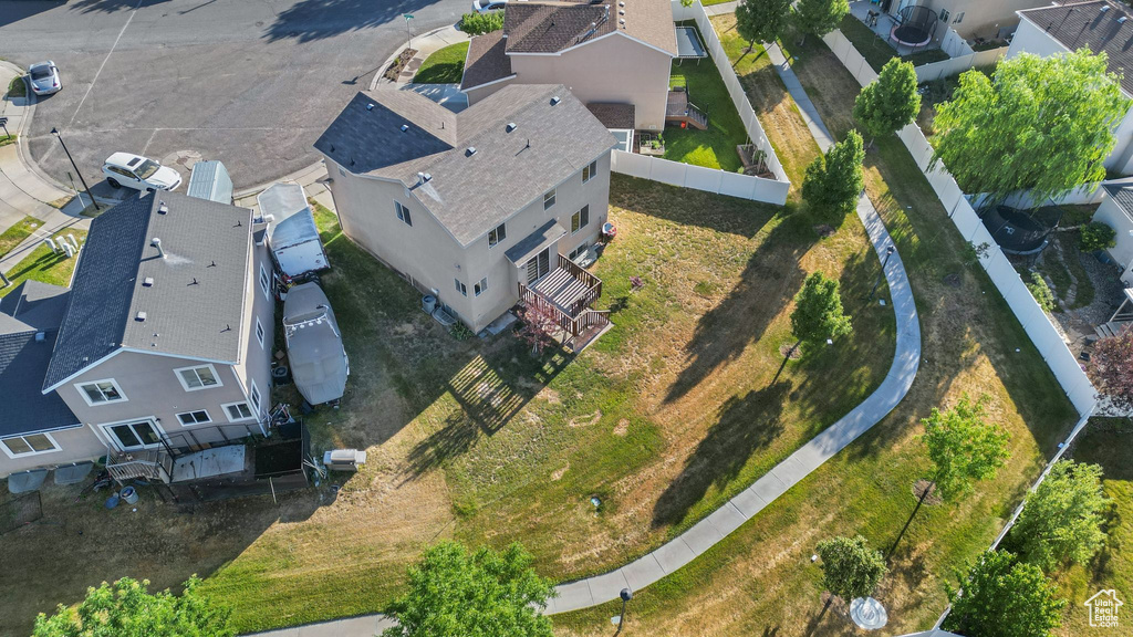 Aerial view of residential area