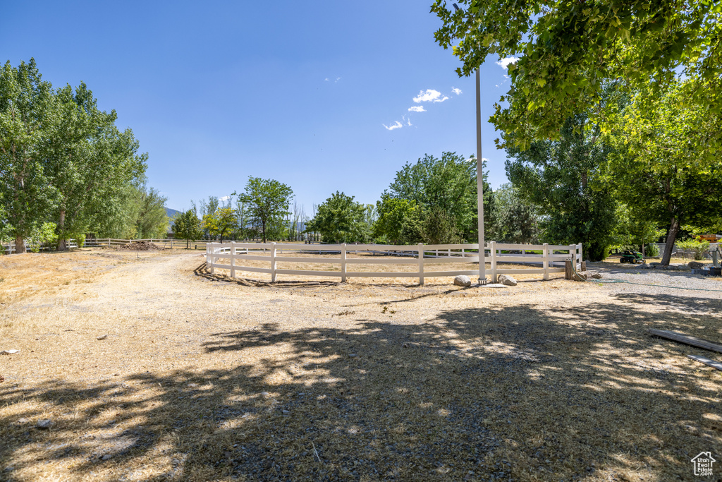 View of yard featuring a view of rural / pastoral area