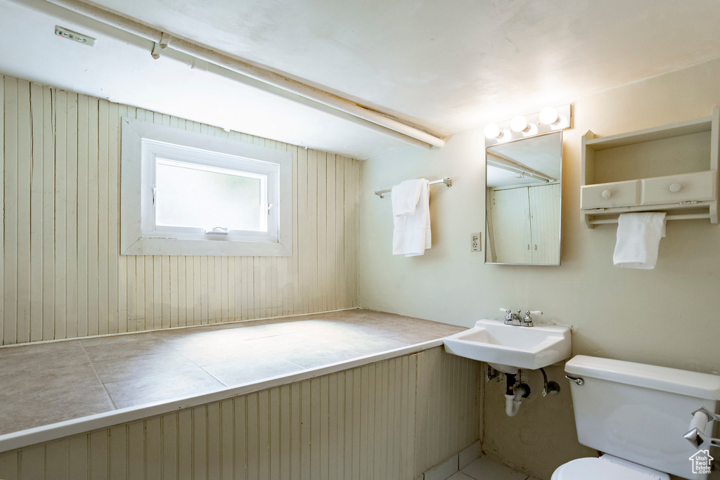 Bathroom with toilet and a sink