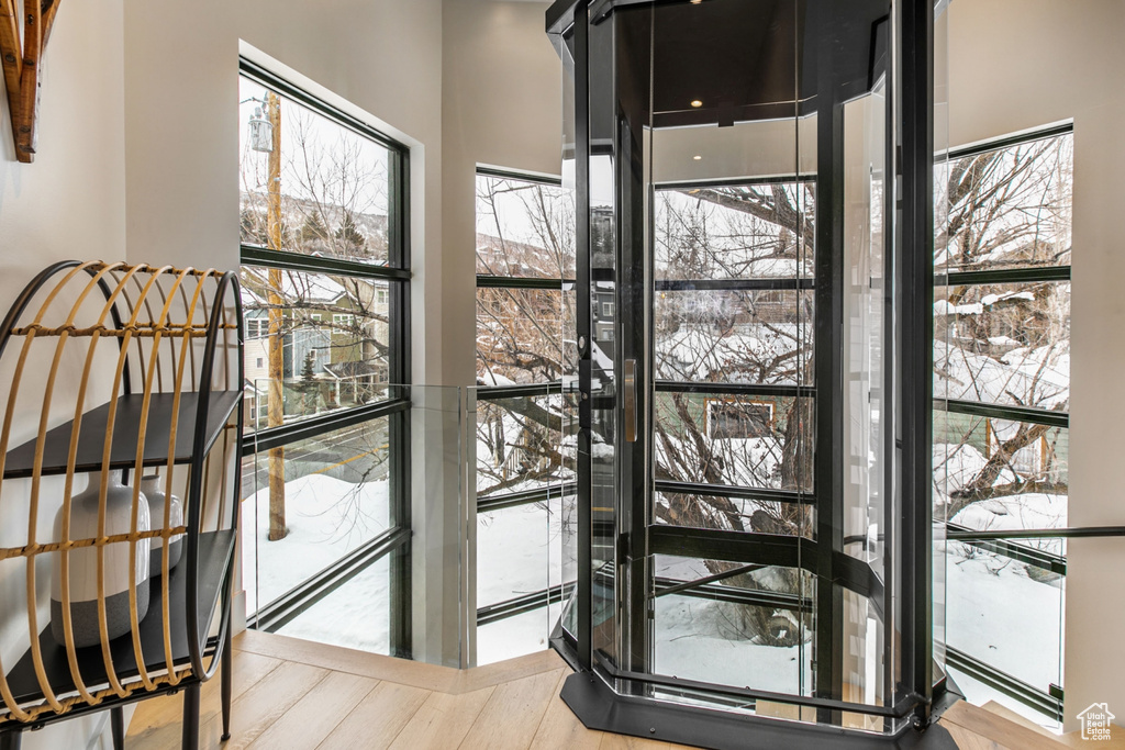 Detailed view of wood finished floors