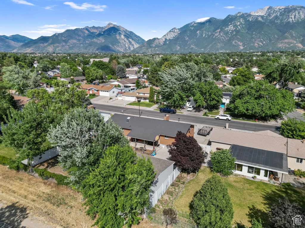 Mountain view featuring nearby suburban area
