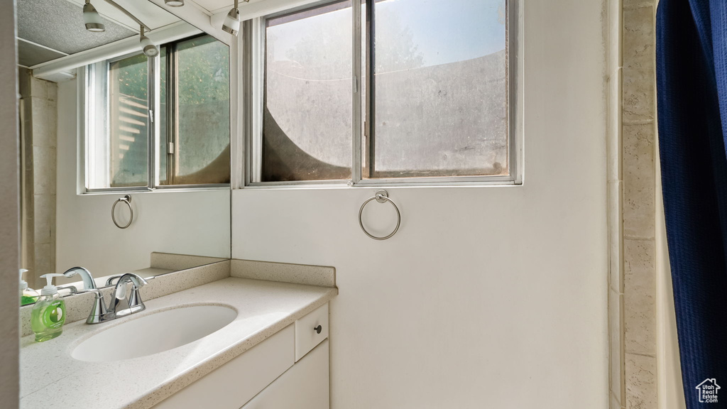 Bathroom featuring vanity