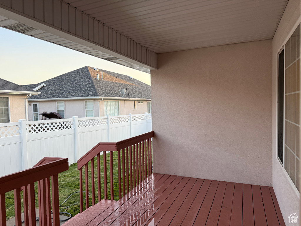 View of wooden terrace