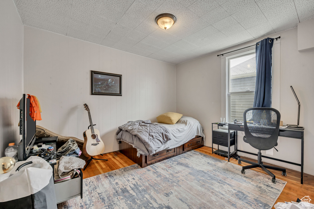 Bedroom featuring wood finished floors