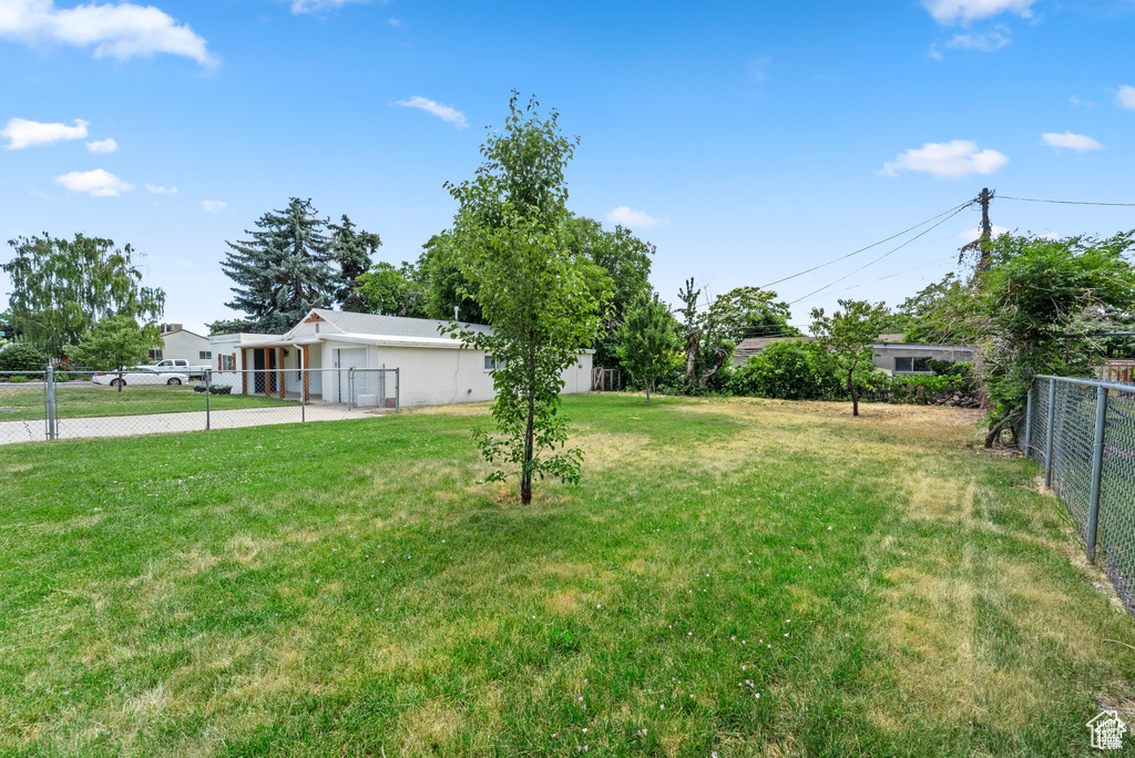 View of yard with driveway