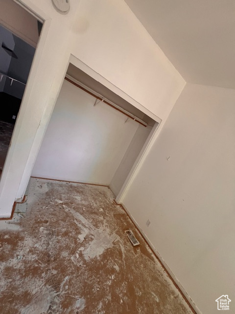 Detailed view of unfinished concrete flooring