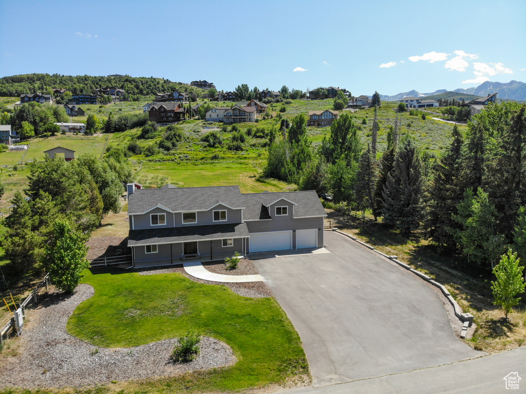Aerial view of property and surrounding area