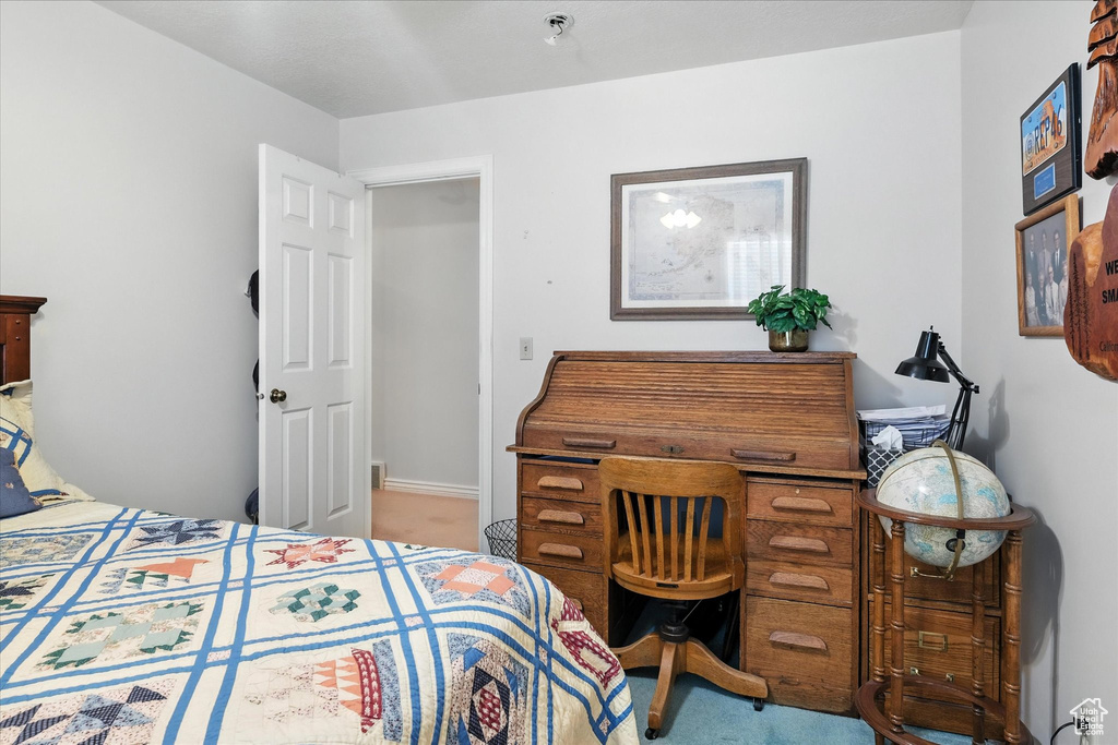Bedroom with carpet floors