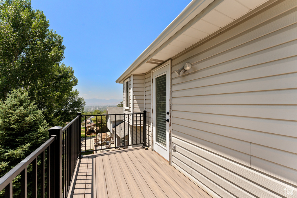 View of wooden deck