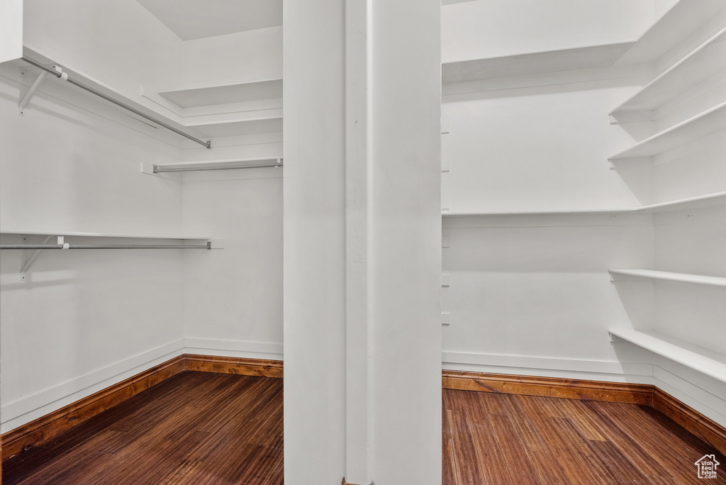 Spacious closet featuring wood finished floors
