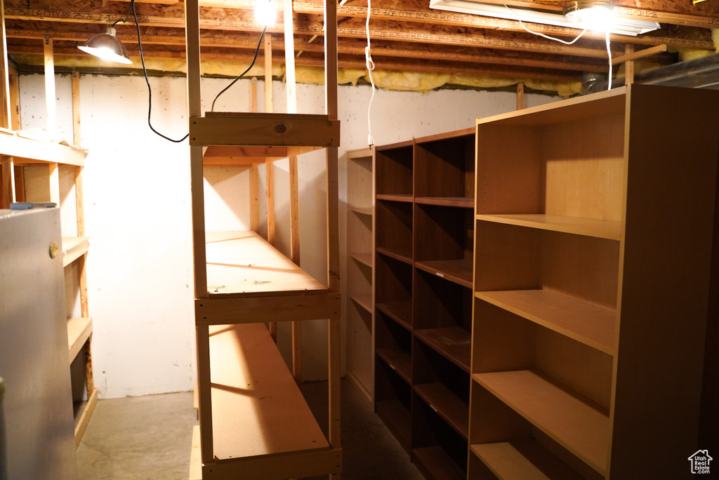 View of unfinished basement