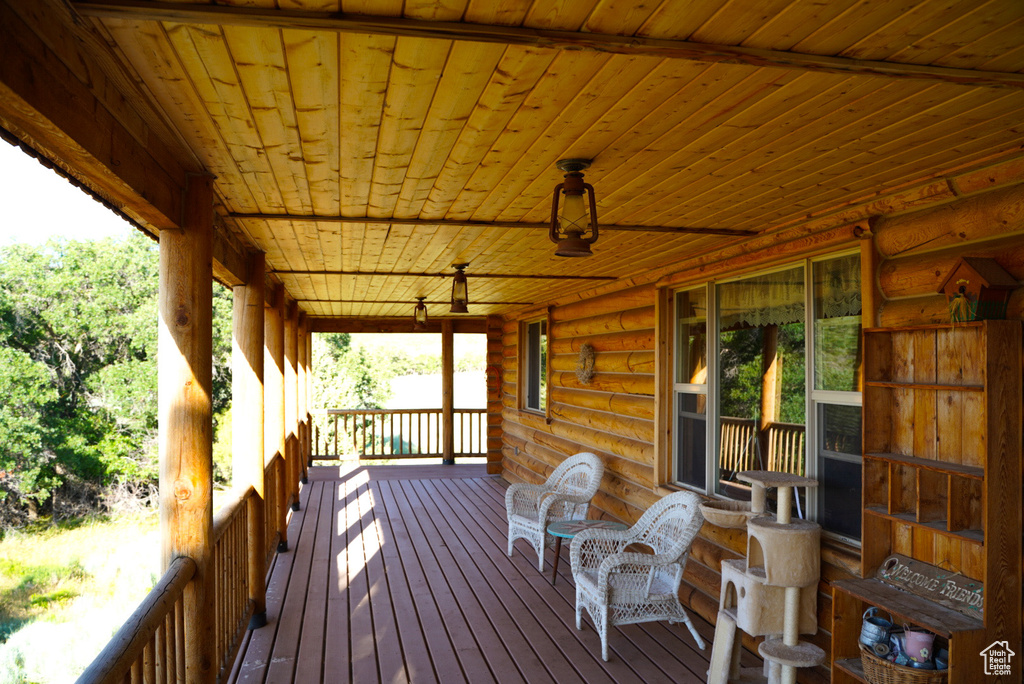 View of wooden porch