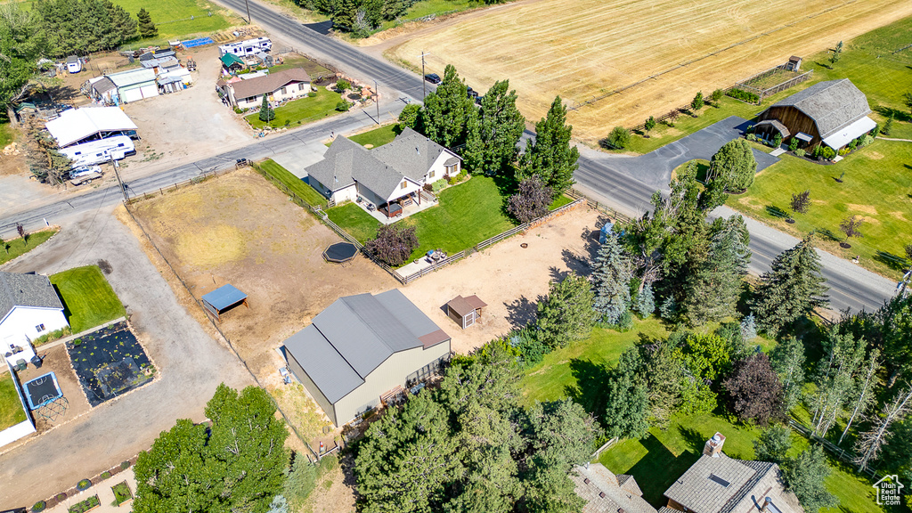 Aerial view of residential area
