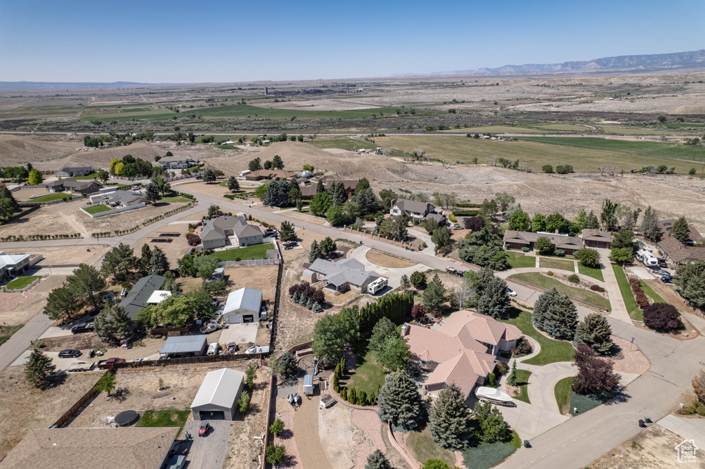 Aerial view of residential area