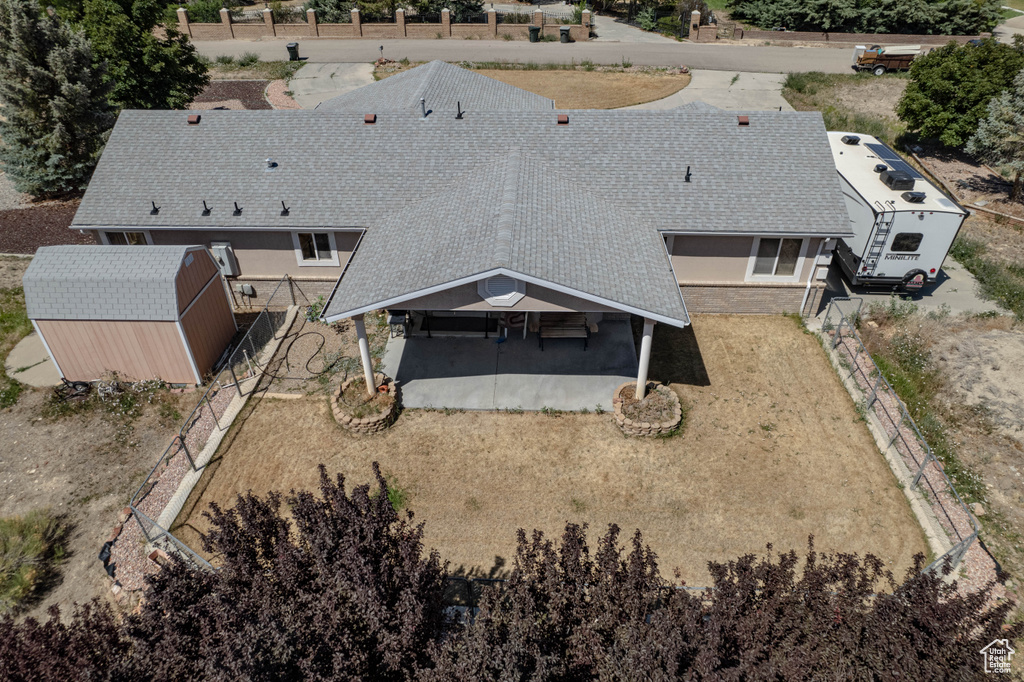 View from above of property