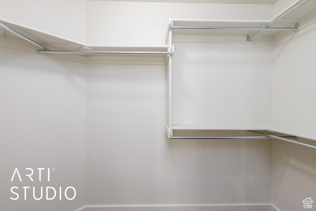 View of walk in closet
