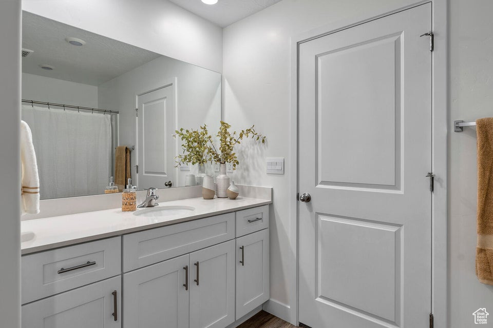 Bathroom featuring vanity