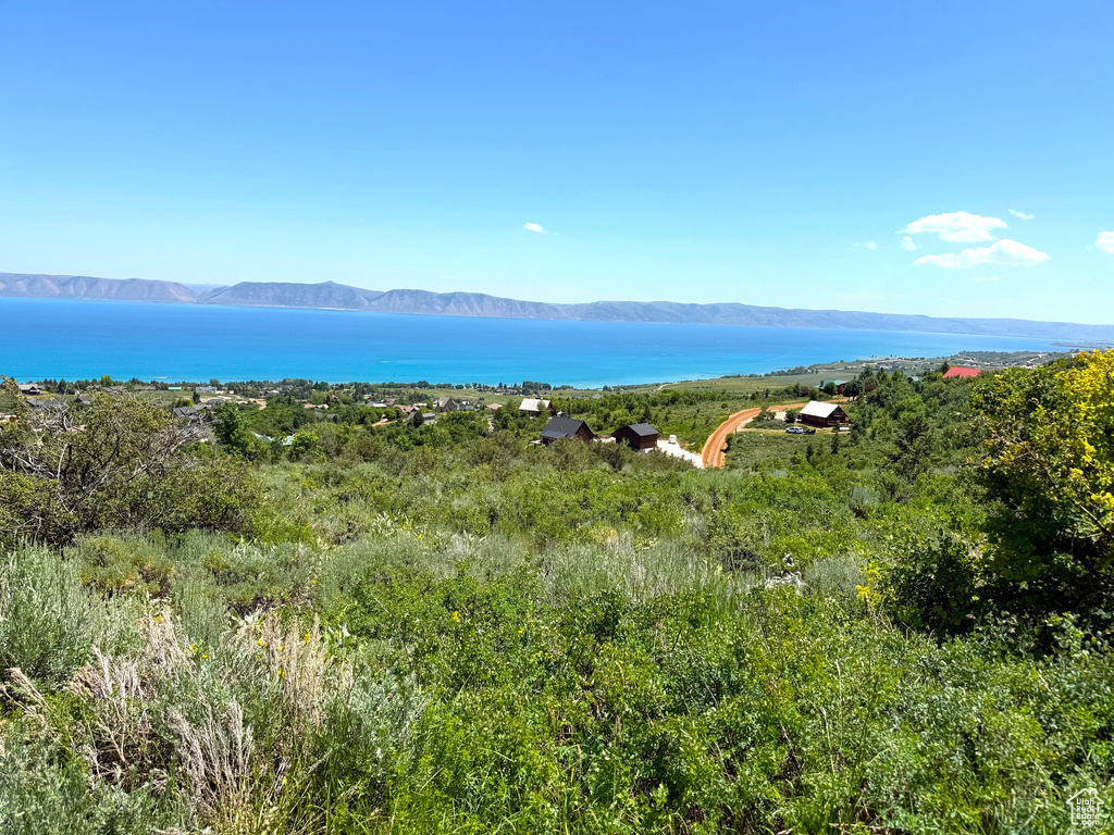 Water view featuring a mountainous background